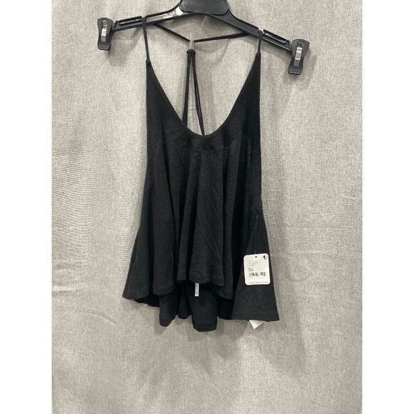 Free People Women's Long Weekend Knit Halter Tank Tops - Black XS - Picture 4 of 8